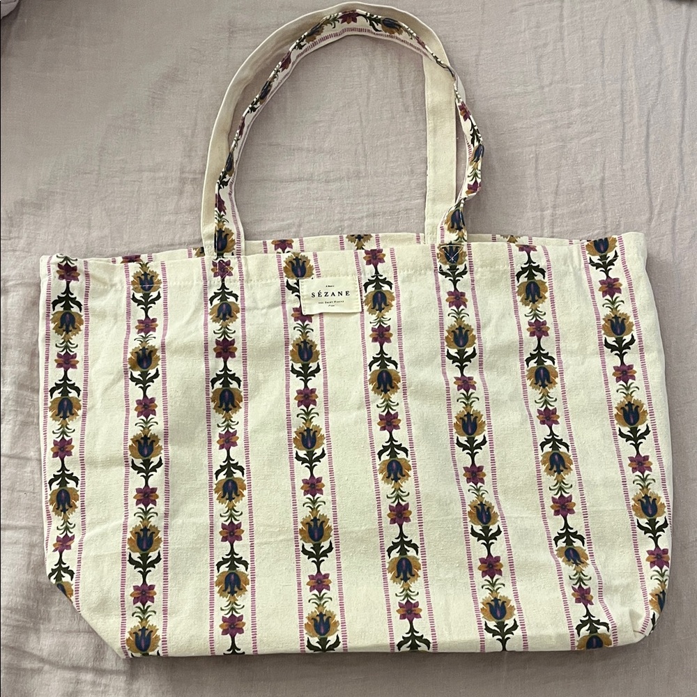 Sezane Canvas Tote Bag